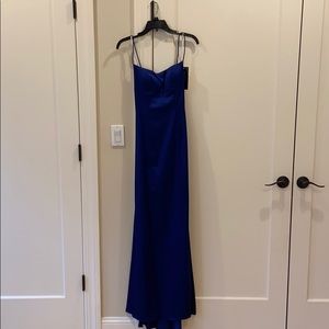 Royal Blue Satin Prom dress Sherri Hill